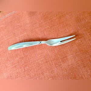 Vintage Harlequin Pattern Hors d'oeuvre Fork - Signed Allan Adler Sterling - MCM